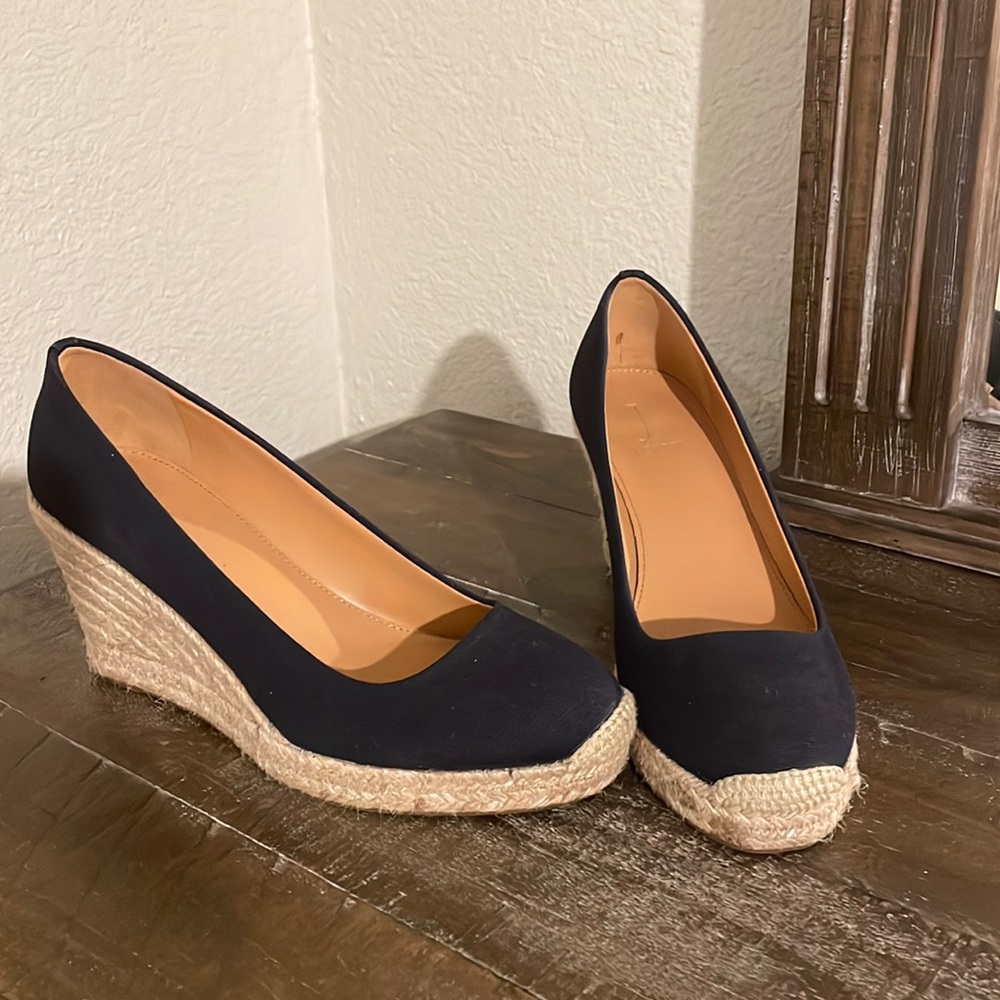 J. Crew Navy Blue wedges!!! Bought but to small for me